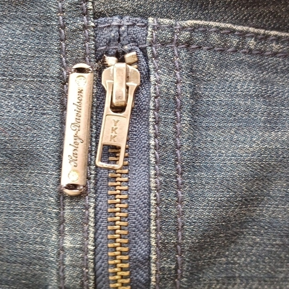 HARLEY Davidson Jeans Jacket. - Picture 2 of 10